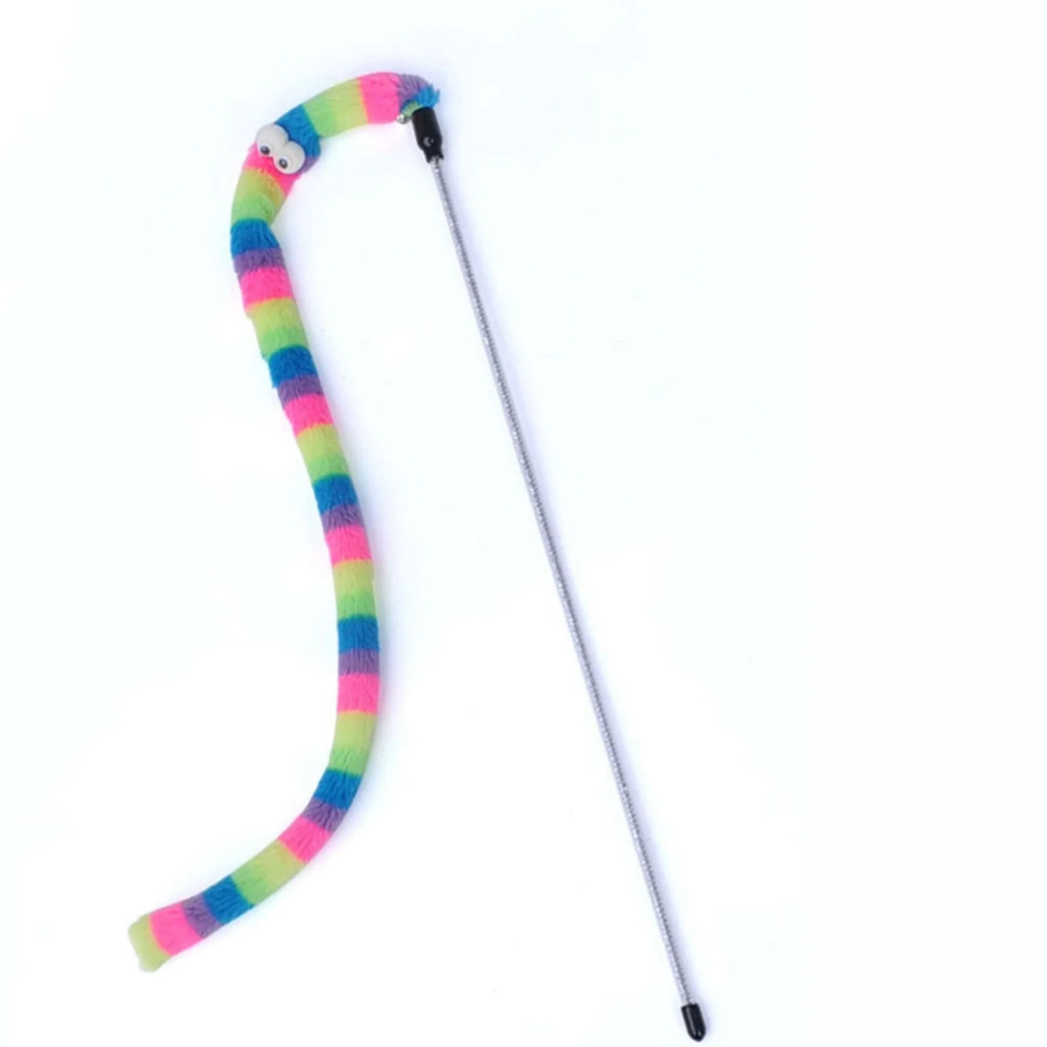 Interactive Eyeball Cat Teaser Wand Toy in Bubblegum Pink