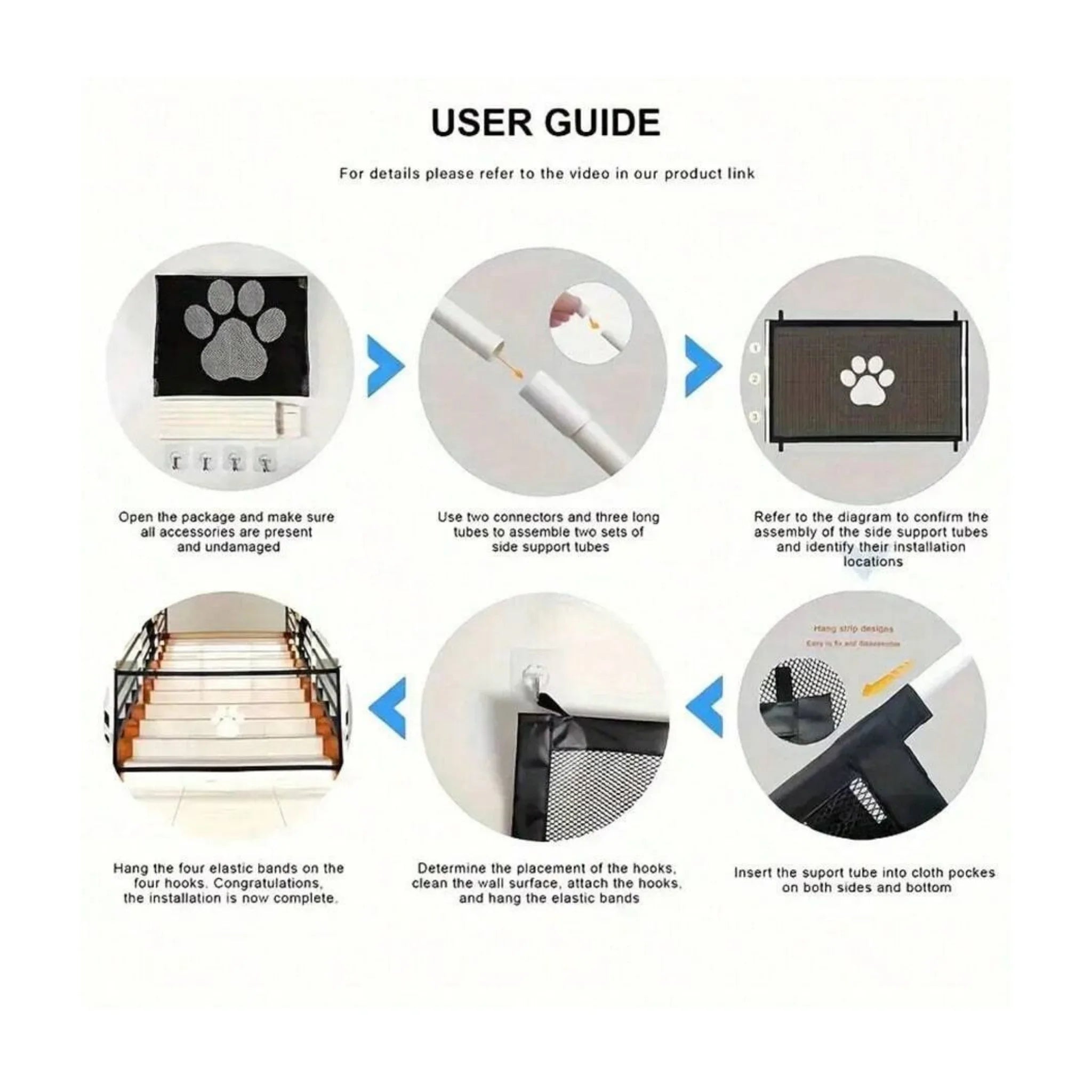 Portable Pop-Up Mesh Pet Gate Barrier - Large