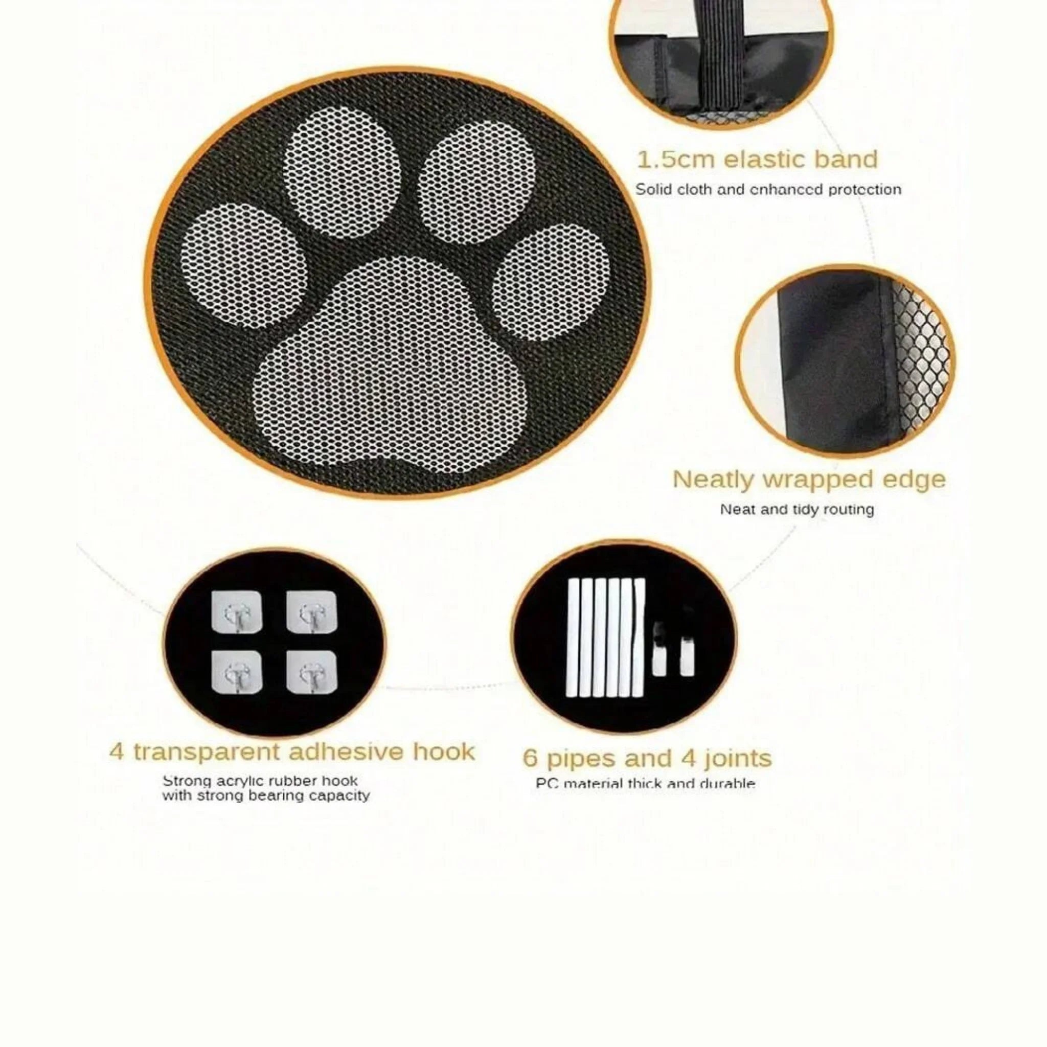 Portable Pop-Up Mesh Pet Gate Barrier - Large