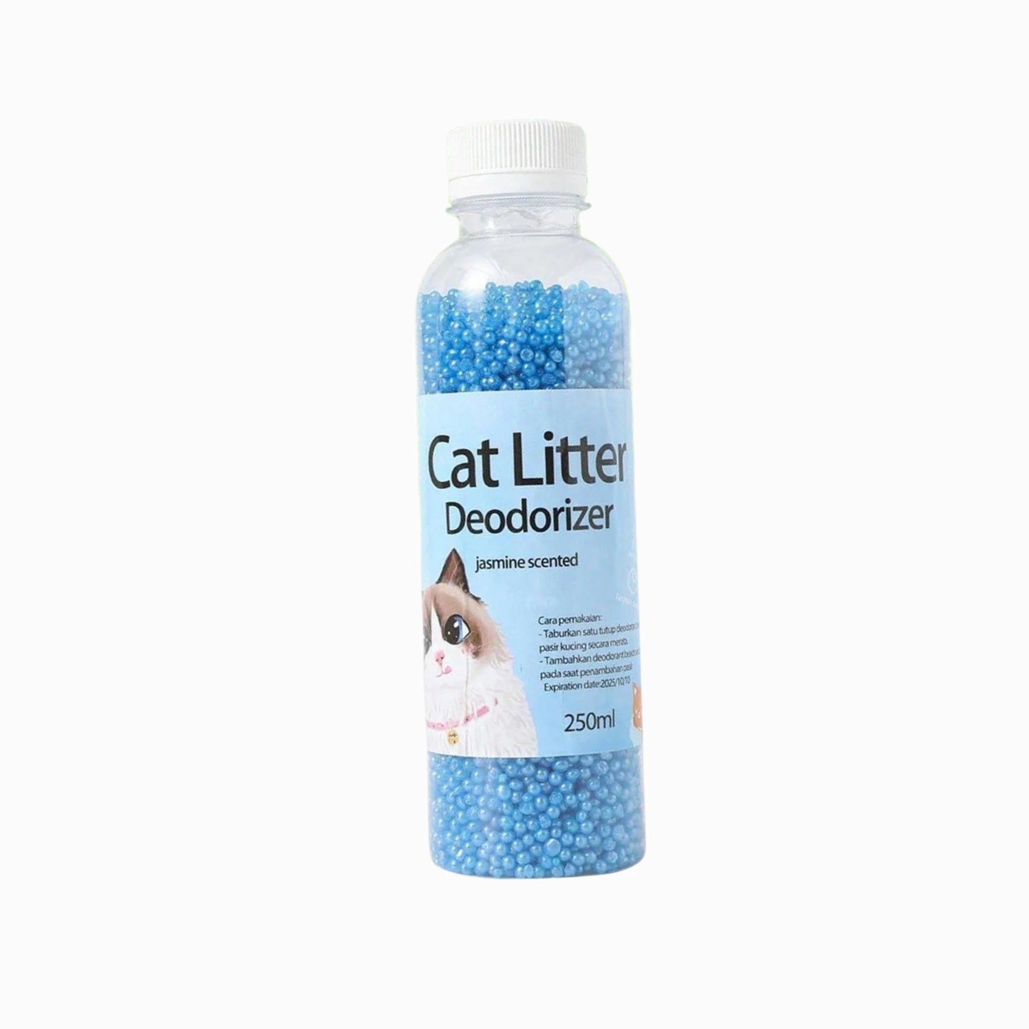 Odor-Eliminating Cat Litter Deodorant Beads - Pink Rose Scent - 250ml