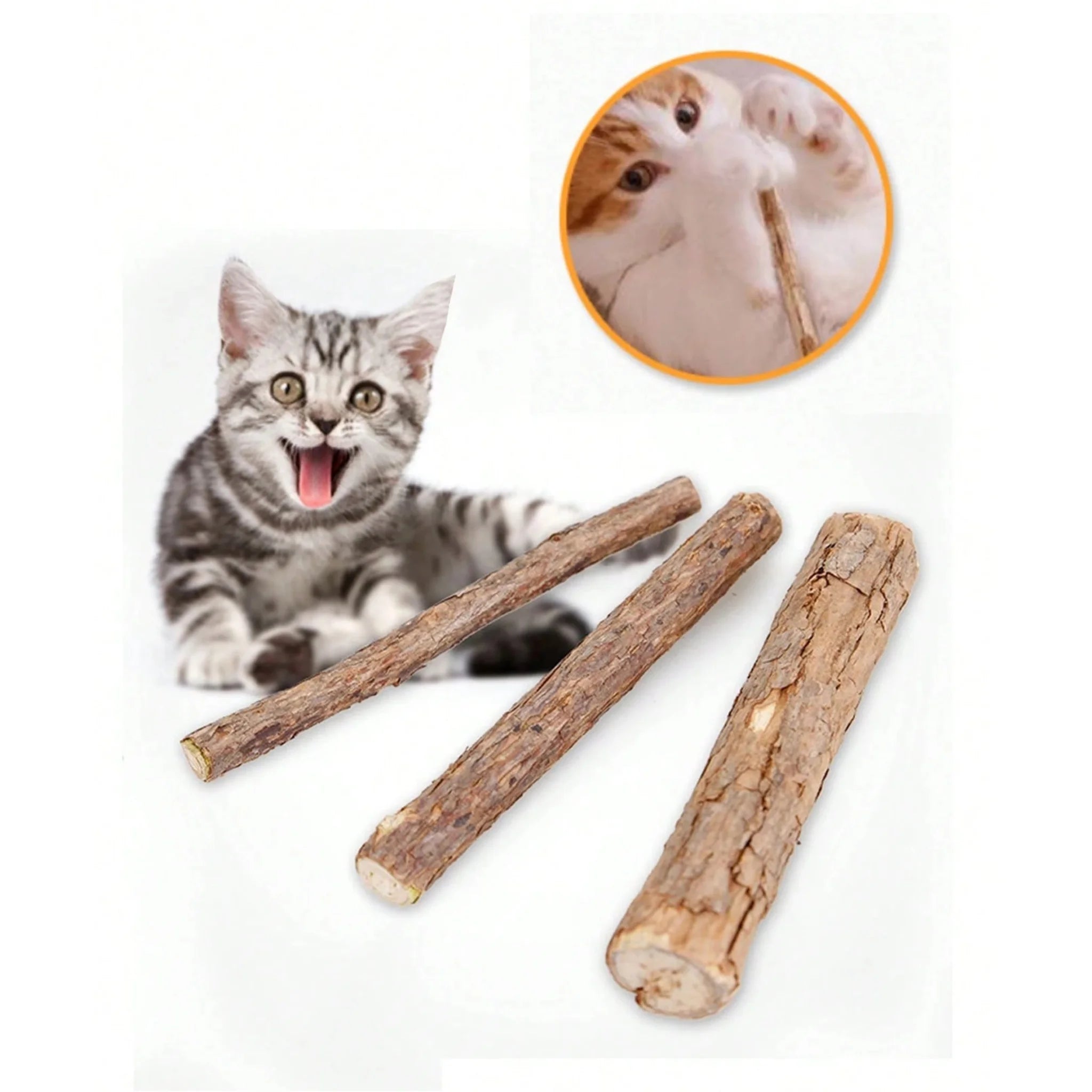 All-Natural 5-Pack Cat Dental Chews & Teeth Cleaning Sticks