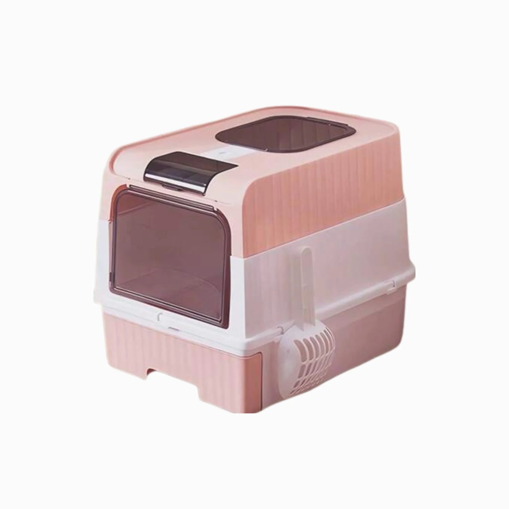 Modern Foldable Cat Litter Box with Privacy Lid - Storm Grey