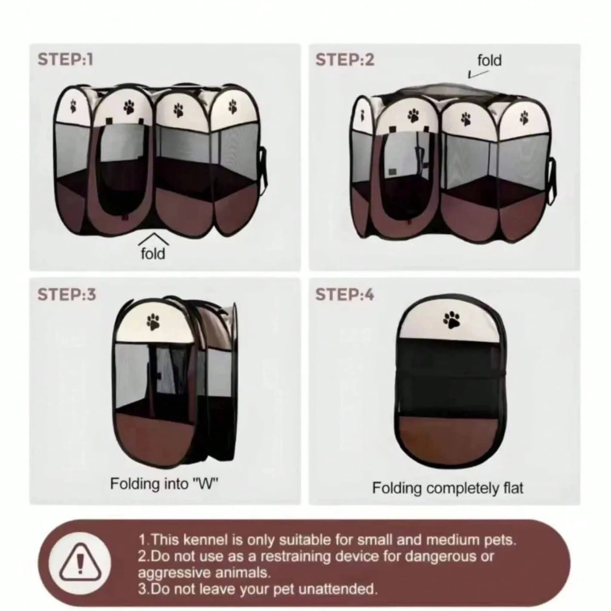 Cozy Foldable Pet Tent in Storm Grey and Cloud White