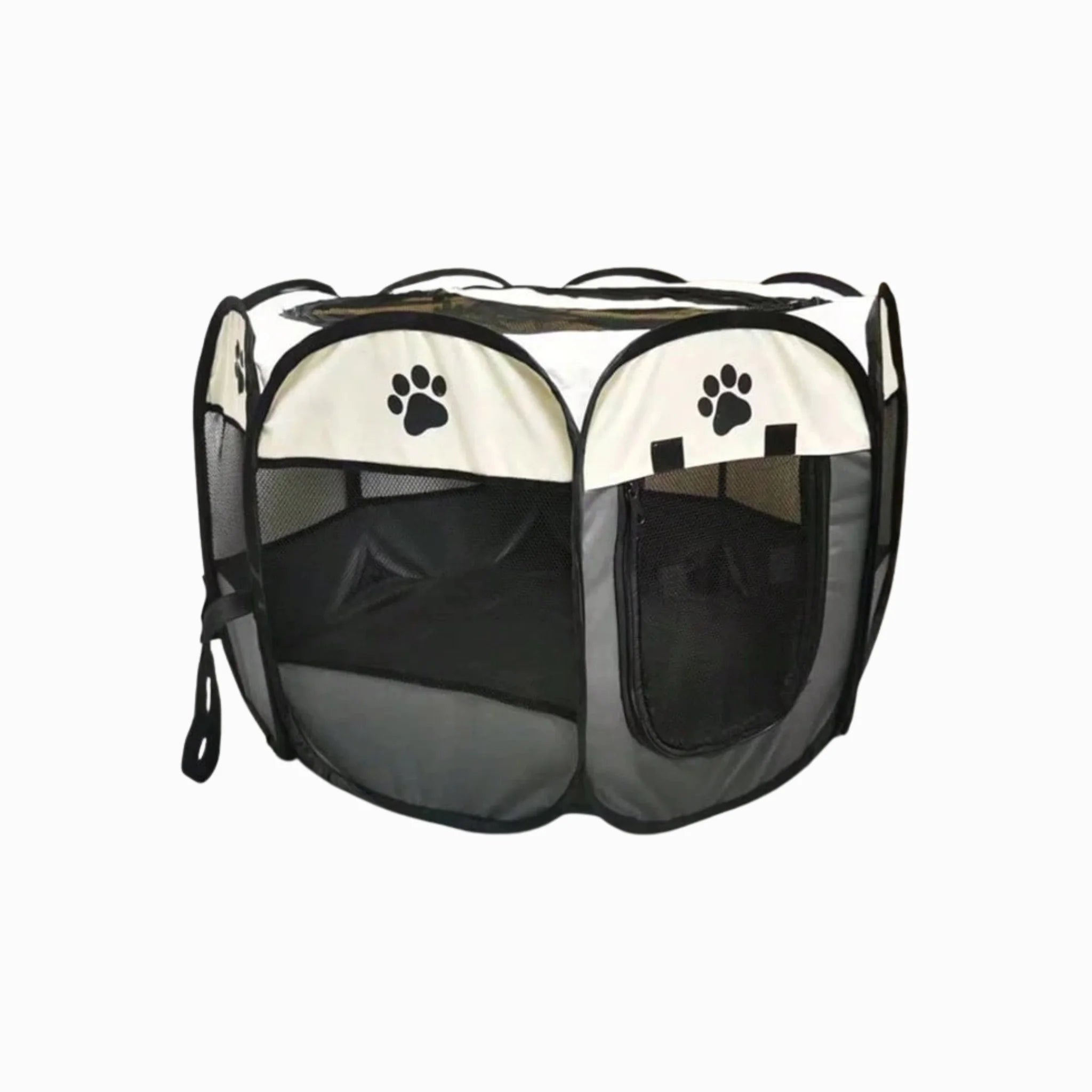 Cozy Foldable Pet Tent in Storm Grey and Cloud White