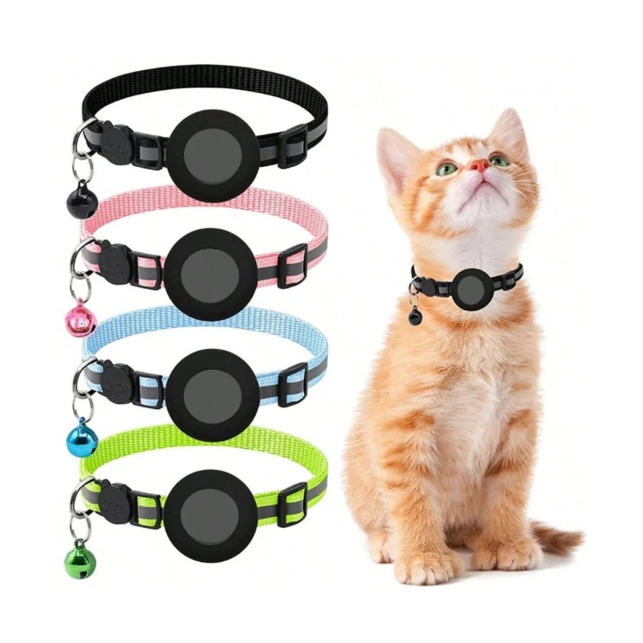 Safety Reflective Breakaway Cat Collar - Emerald Green