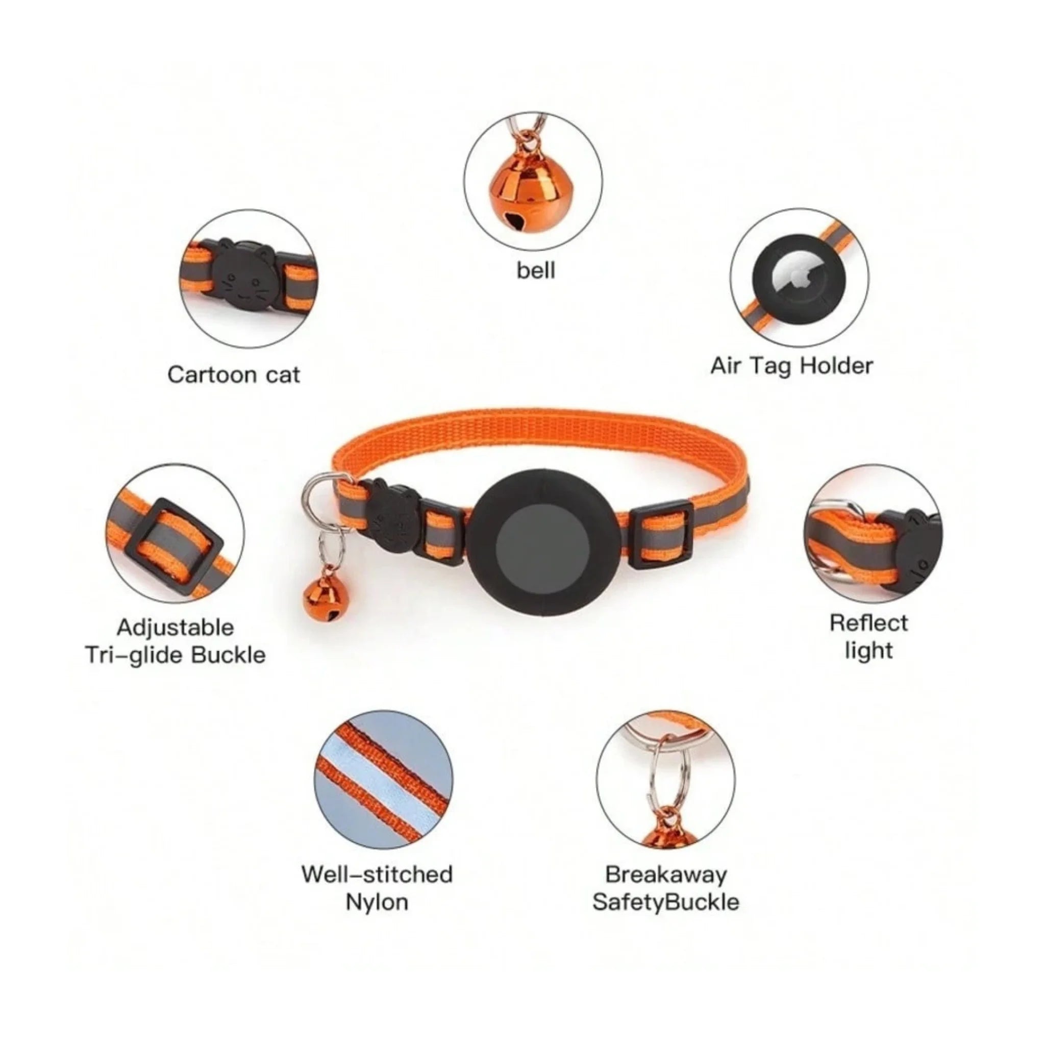 Safety Reflective Breakaway Cat Collar - Emerald Green