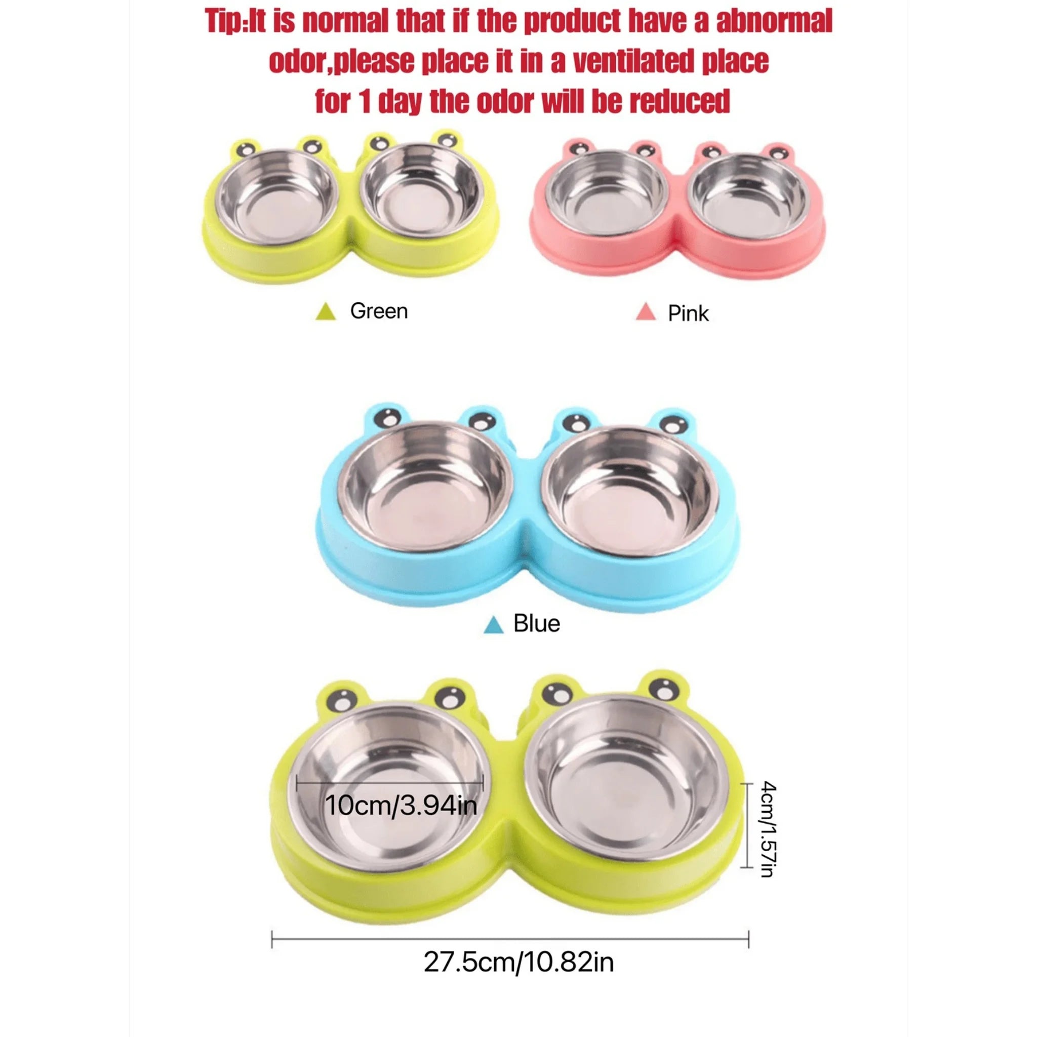 Dual Stainless Steel Pet Feeding & Water Bowls