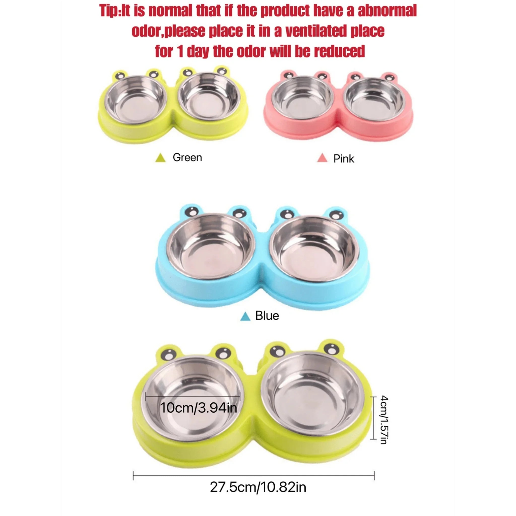 Dual Stainless Steel Pet Feeding & Water Bowls
